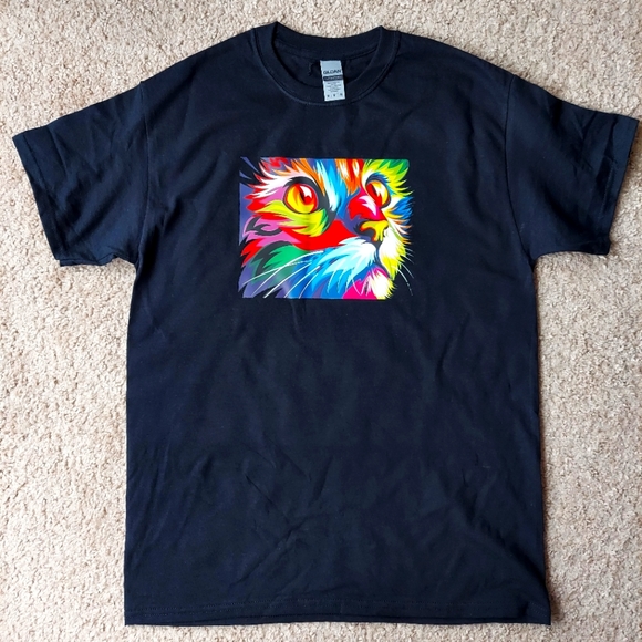 Colorful Baby Cat T Shirt Size Medium - Picture 1 of 2
